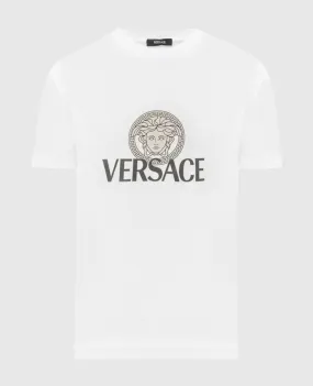 Versace White t-shirt with MEDUSA logo print