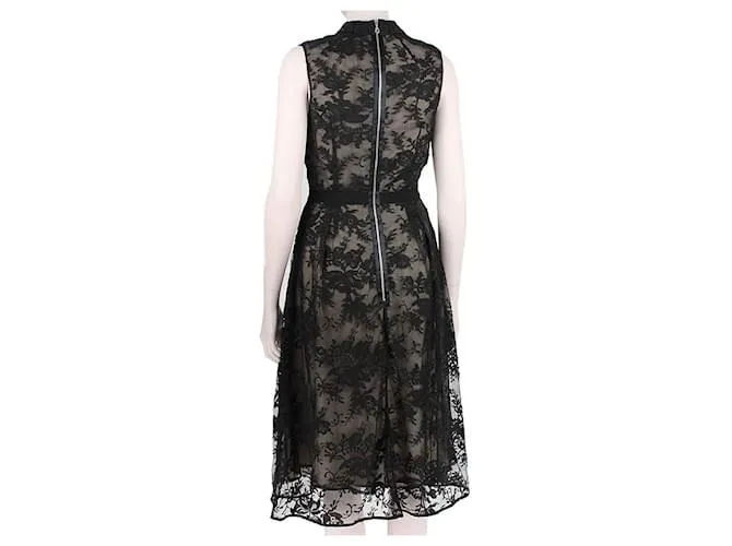 Vestido de encaje bordado de lujo de Erdem Negro 