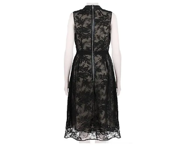 Vestido de encaje bordado de lujo de Erdem Negro 