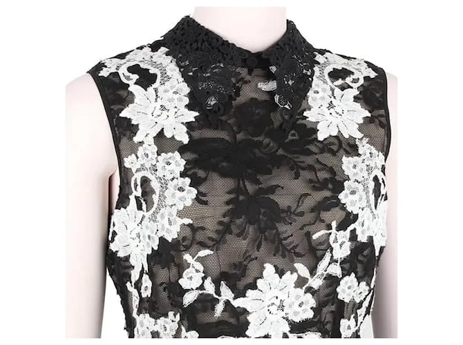 Vestido de encaje bordado de lujo de Erdem Negro 