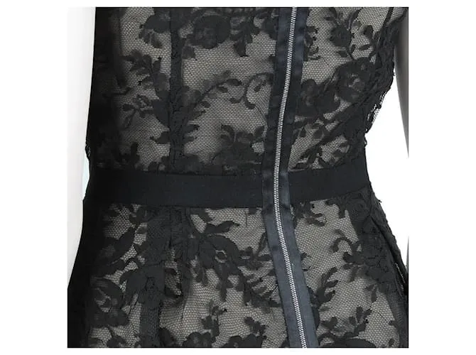 Vestido de encaje bordado de lujo de Erdem Negro 