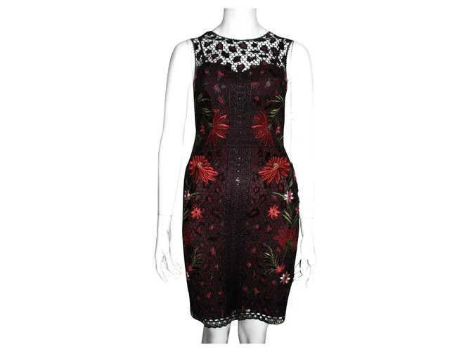 Vestido de encaje Karen Millen Negro Roja 