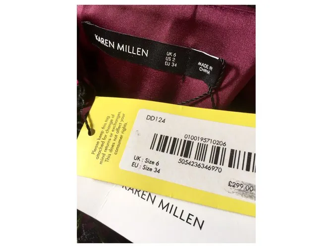 Vestido de encaje Karen Millen Negro Roja 