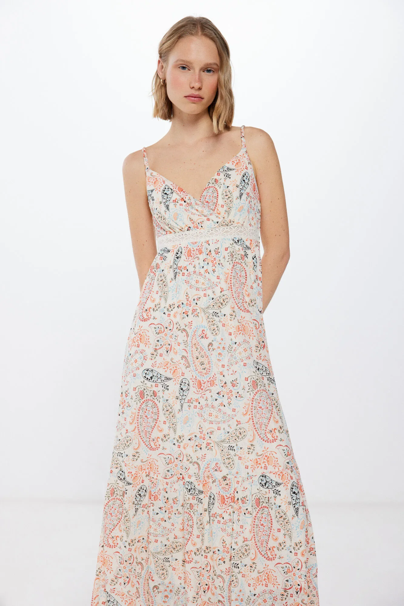 Vestido Midi Estampado Paisley