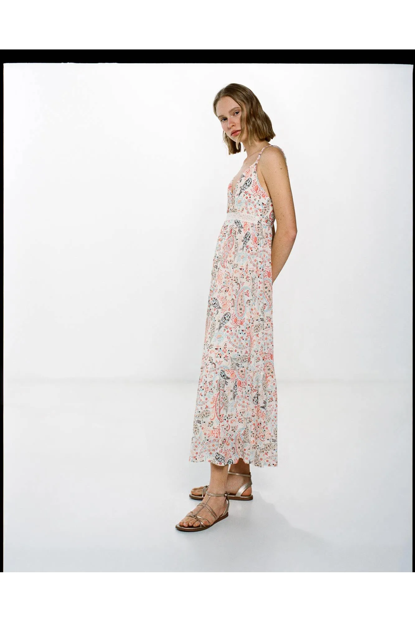 Vestido Midi Estampado Paisley