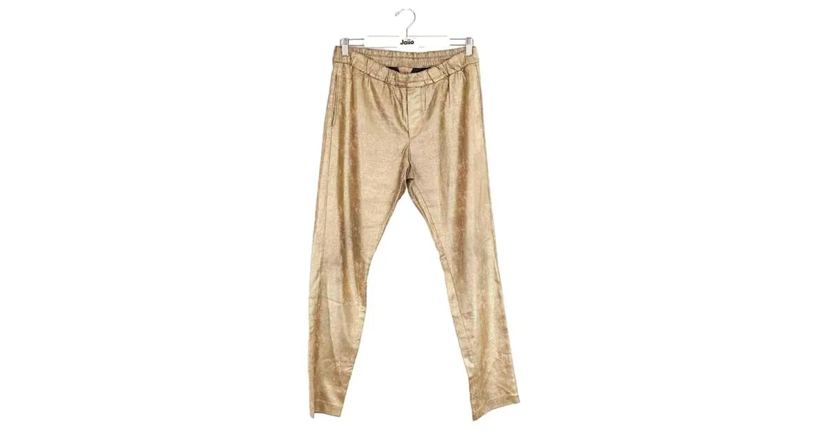 Zadig & Voltaire Pantalón recto dorado 