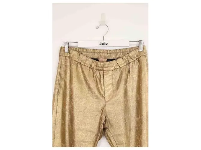 Zadig & Voltaire Pantalón recto dorado 