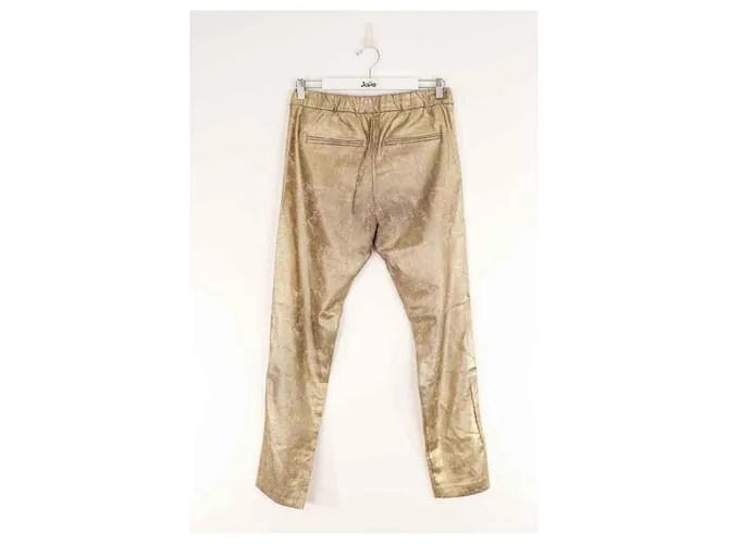 Zadig & Voltaire Pantalón recto dorado 