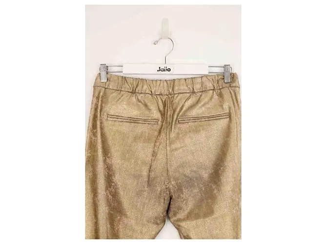 Zadig & Voltaire Pantalón recto dorado 