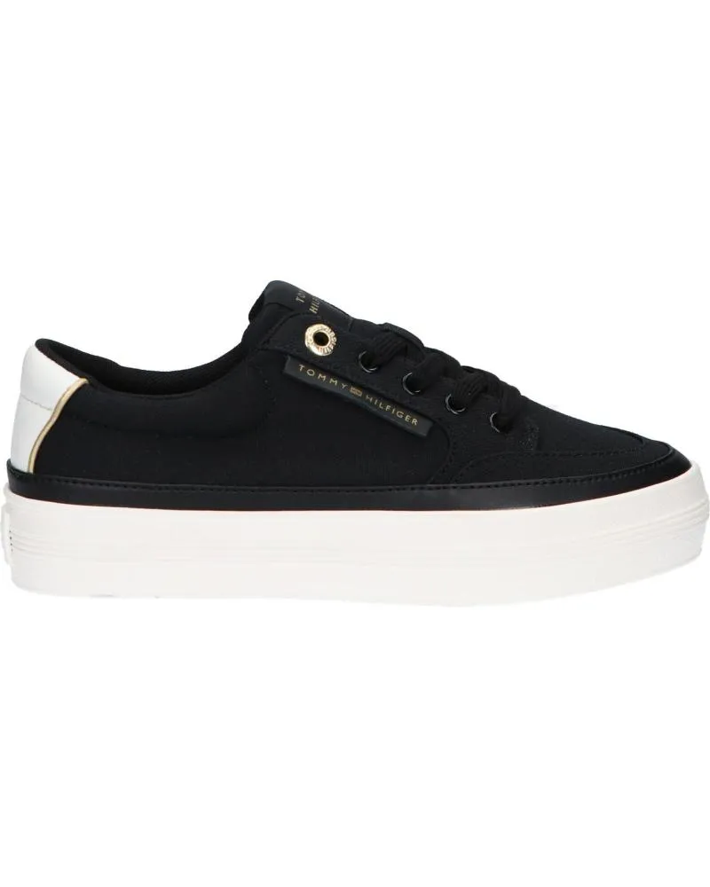 Zapatillas deporte TOMMY HILFIGER  de Mujer FW0FW08323 ESSENTIAL VULC TEXTILE SNEAKER  BDS BLACK