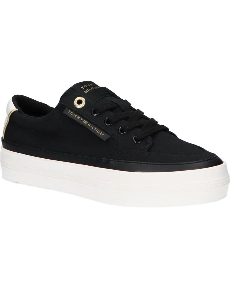 Zapatillas deporte TOMMY HILFIGER  de Mujer FW0FW08323 ESSENTIAL VULC TEXTILE SNEAKER  BDS BLACK