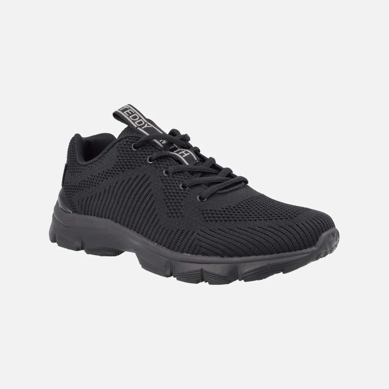 Zapatillas deportivas negras con cordones para hombre