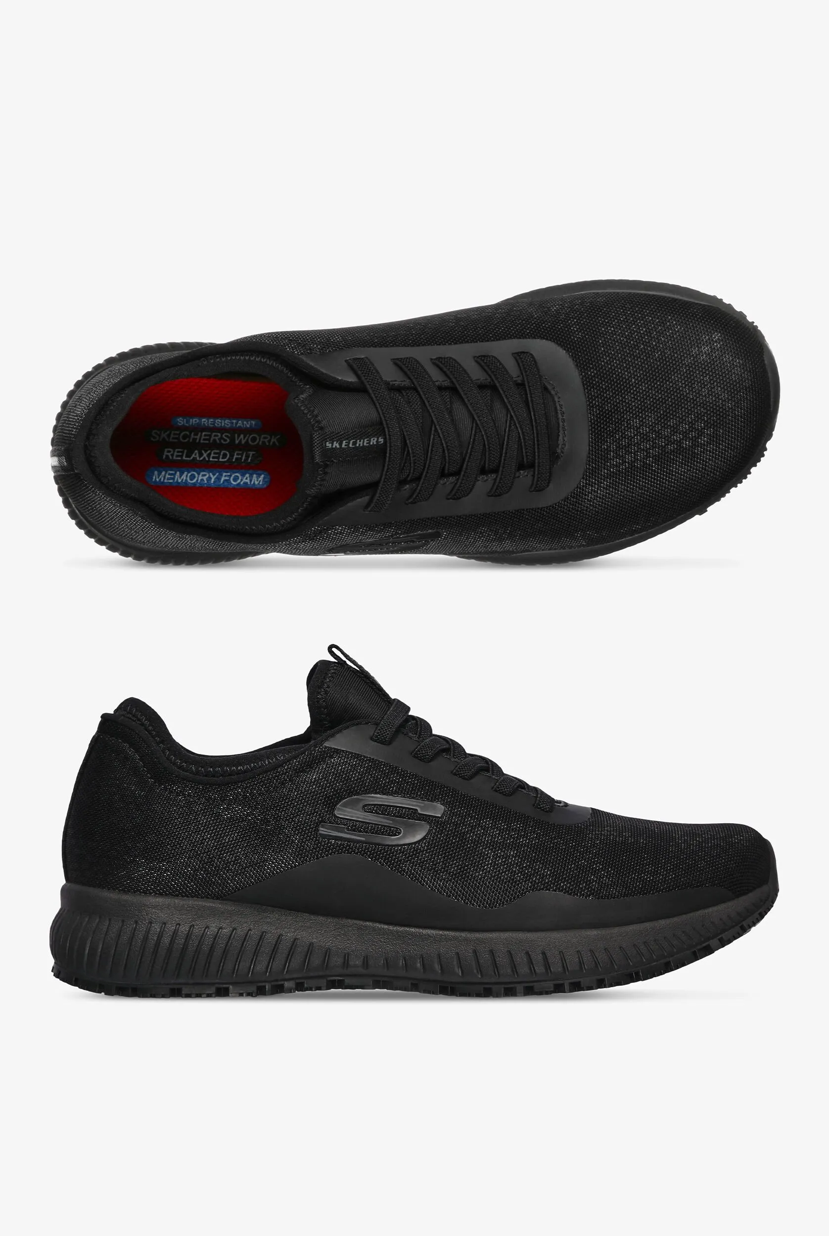 Zapatillas deportivas Skechers Work Squad Glistle Black para mujer