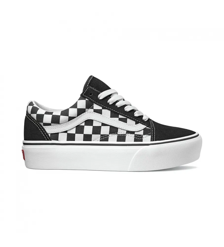 Zapatillas Old Skool Con Plataforma Y Estampado A Cuadros Negro