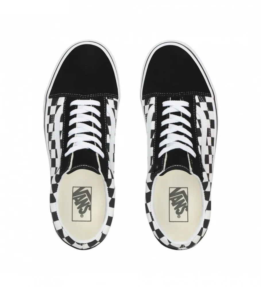 Zapatillas Old Skool Con Plataforma Y Estampado A Cuadros Negro