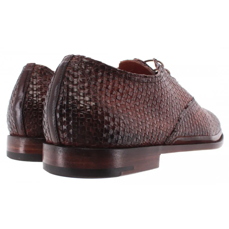 Zapatos Clásicos Hombre PREMIATA 31204 Lario Cuoio Piel Marron Hecho En Italia