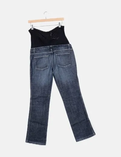 Zara Jeans azul denim premamá