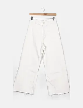 Zara Jeans blancos culotte