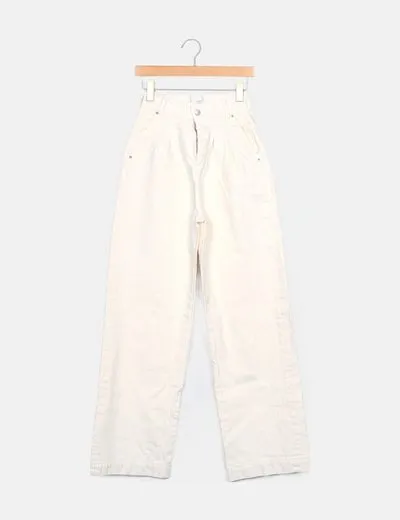 Zara Jeans denim blanco recto