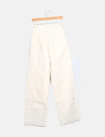 Zara Jeans denim blanco recto