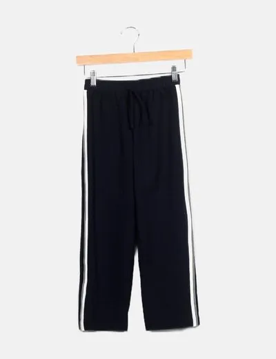 Zara Pantalón deportivo negro