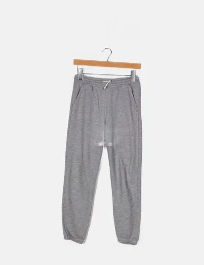 Zara Pantalón gris deportivo