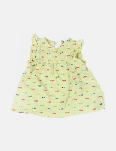 Zippy Vestido amarillo estampado